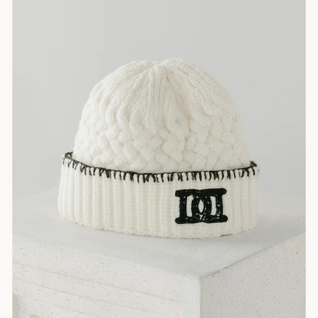 【新品未使用✨】Darich ダーリッチ DDロゴバスケットニットビーニーWHT