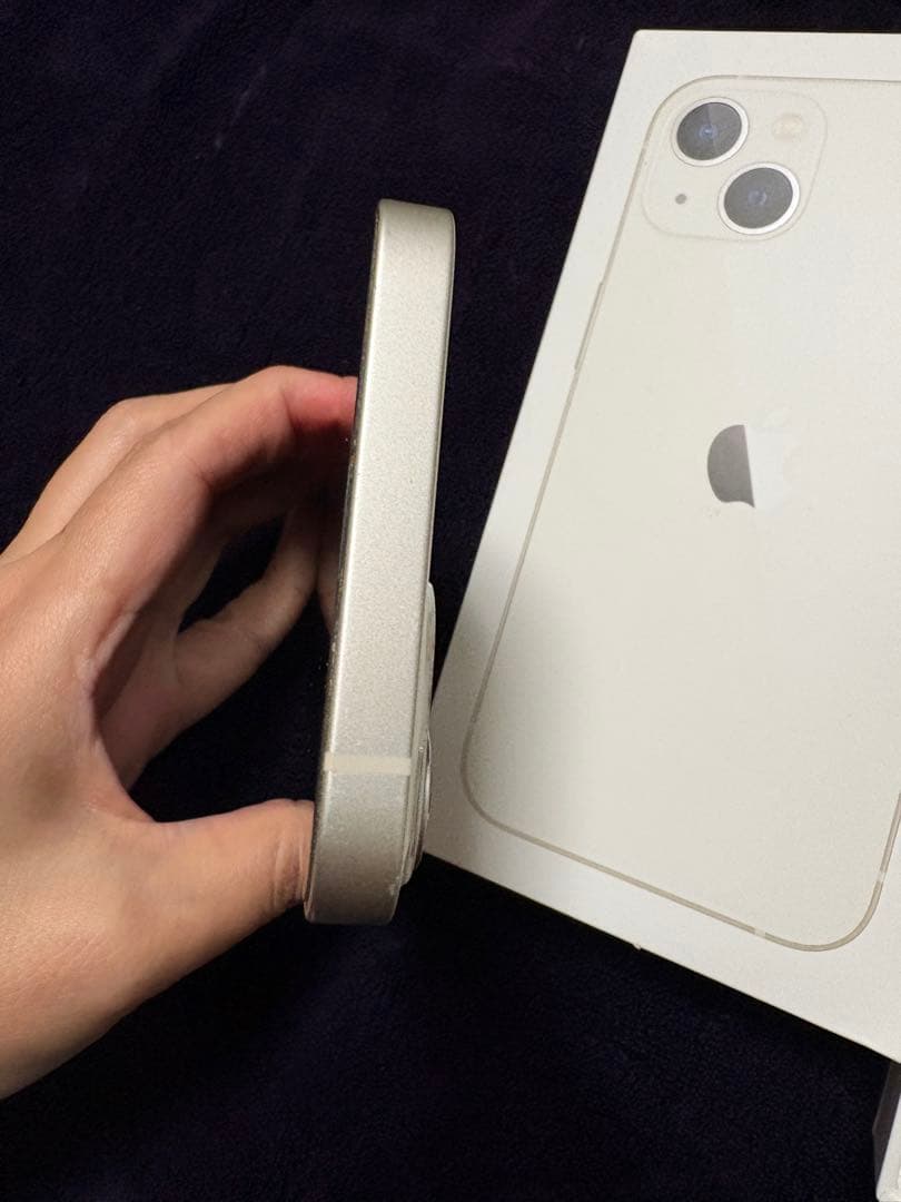 美品 iPhone13 128GB SIMフリー ホワイト 純正充電ケーブル付