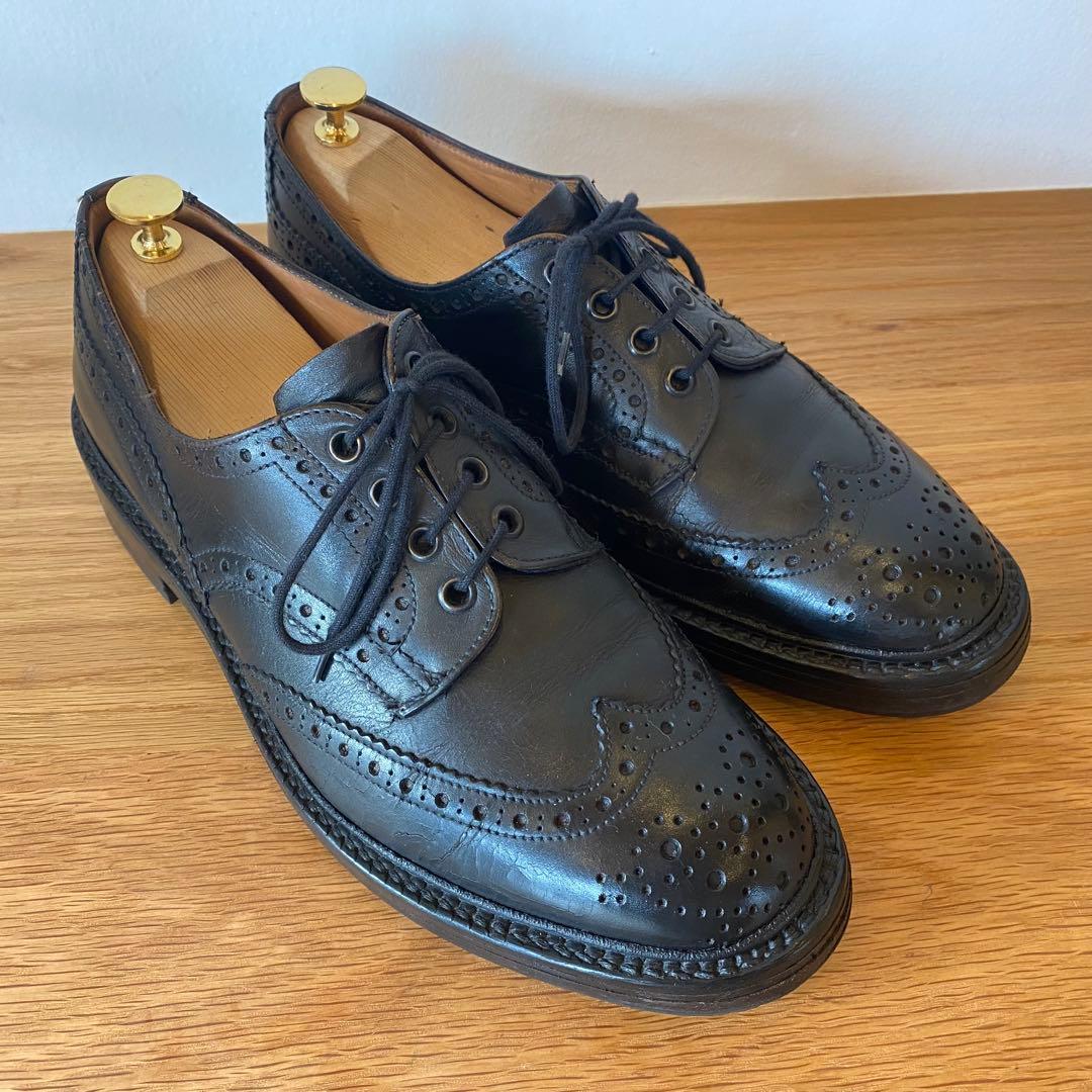 90s Tricker'sトリッカーズ バートン フルブローグダービーUK8.5