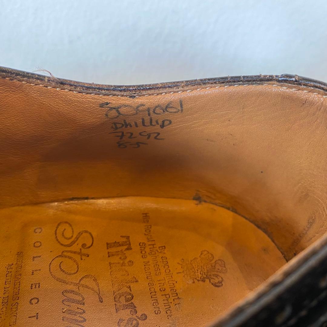 90s Tricker'sトリッカーズ バートン フルブローグダービーUK8.5