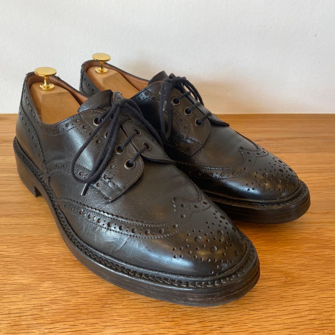 90s Tricker'sトリッカーズ バートン フルブローグダービーUK8.5