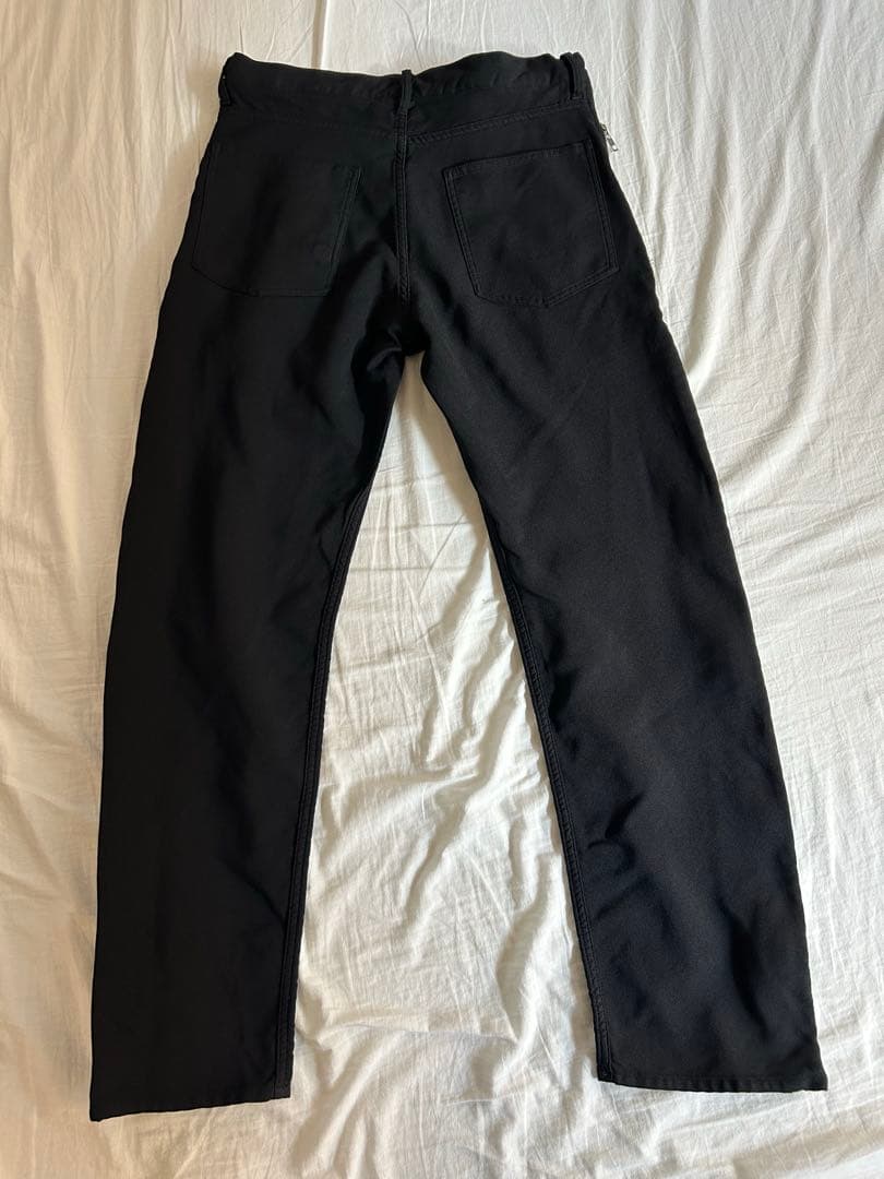 ブラックコムデギャルソン　サイドジップパンツ　ポリ縮