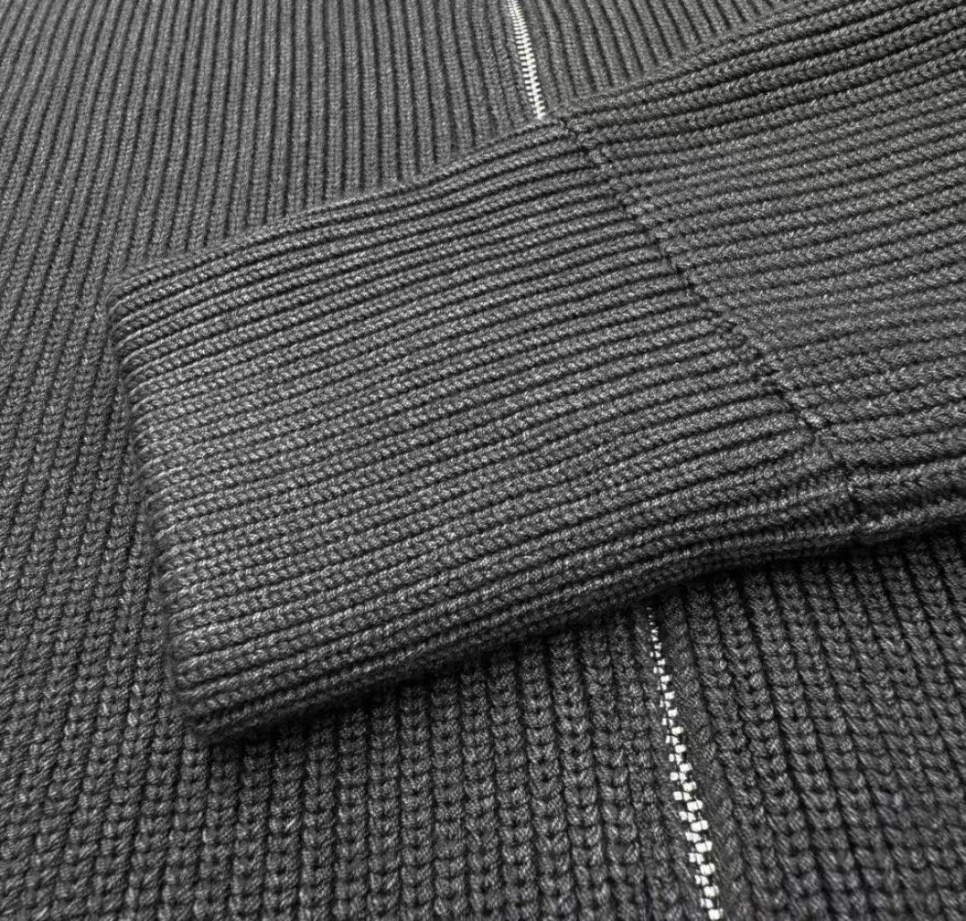 Maison Margiela リブ編みジップアップセーター