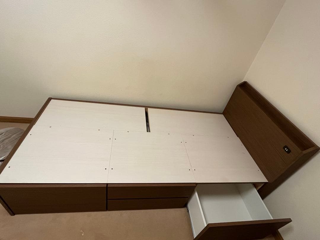 シングルベッドフレーム ミドルブラウン