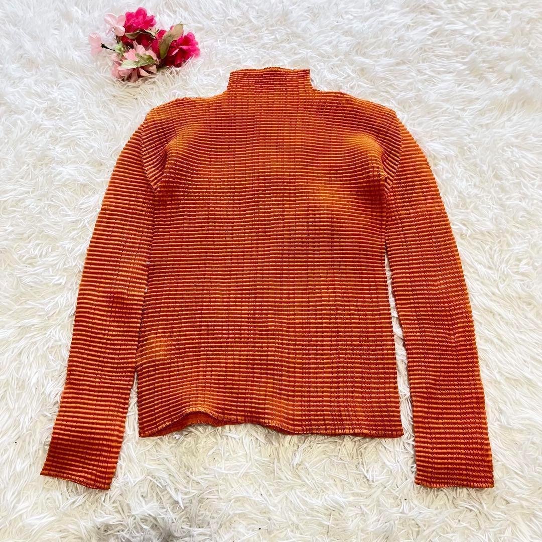 美品 ISSEY MIYAKE FETE ハイネックカットソー プリーツ M