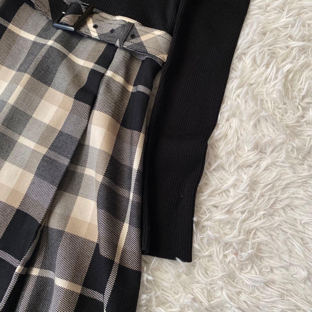 ノリコ バーバリーブルーレーベル ドッキングワンピース ニット