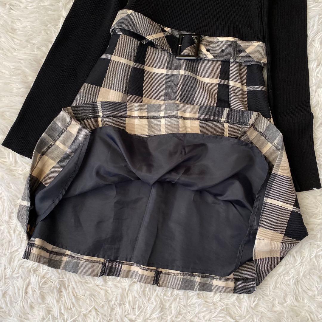 ノリコ バーバリーブルーレーベル ドッキングワンピース ニット