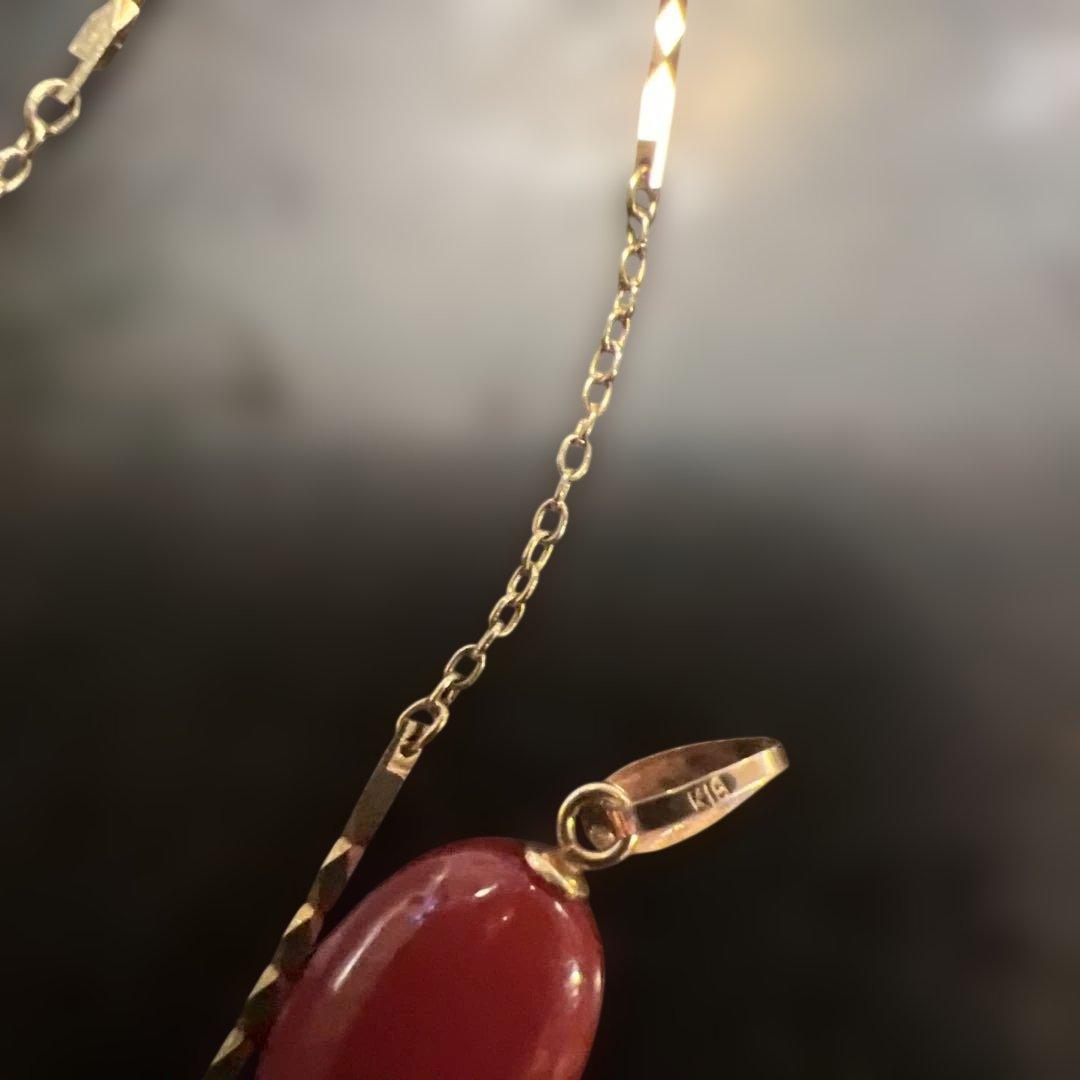 k18ペンダント ネックレスとk18コラールペンダントトップ