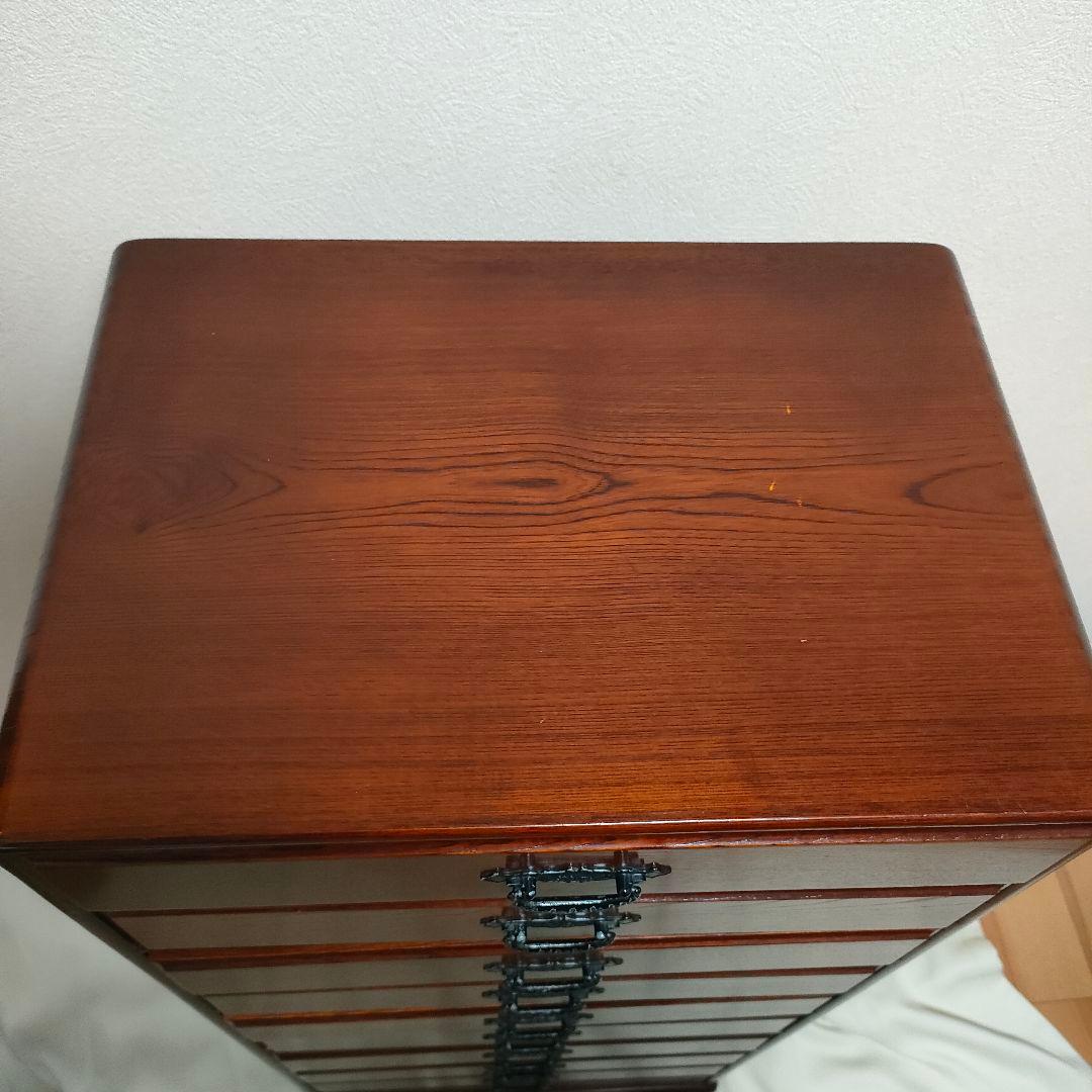 民芸家具 10段チェスト 木製 多段 引き出し 箪笥 収納 和モダン 昭和レトロ