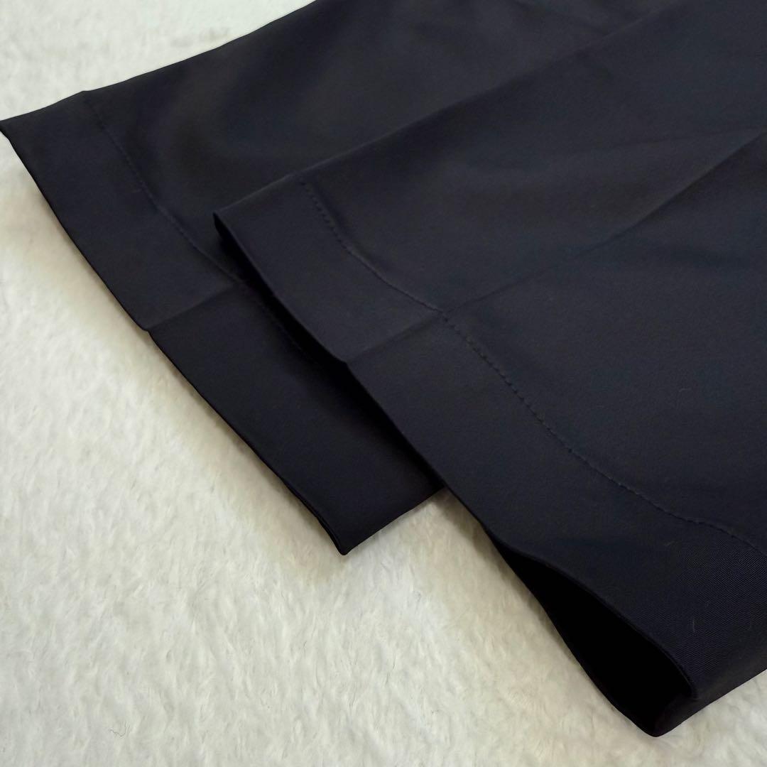 美品　コラム　サテン　マット　カーゴパンツ　黒　S　日本製　エストネーション