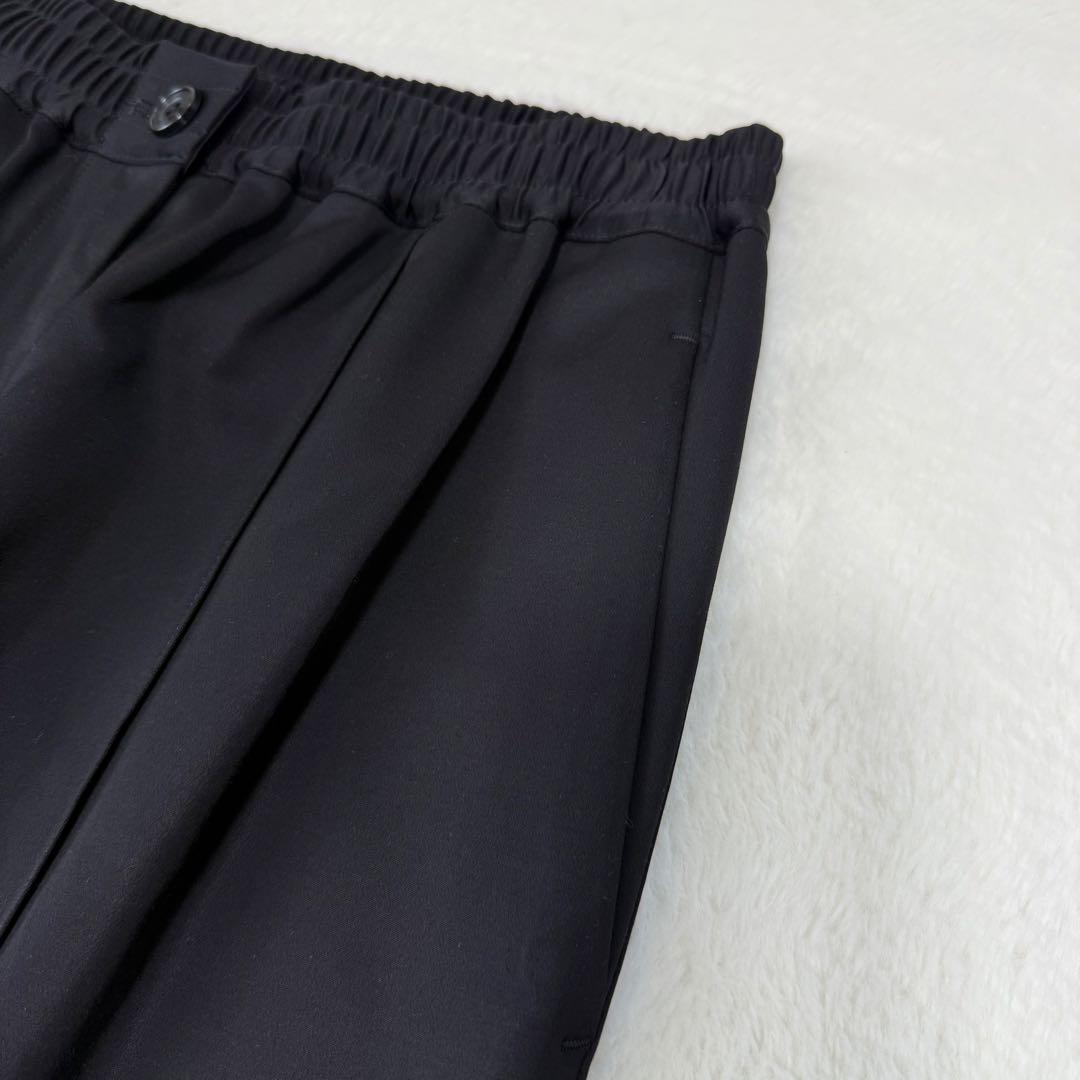 美品　コラム　サテン　マット　カーゴパンツ　黒　S　日本製　エストネーション