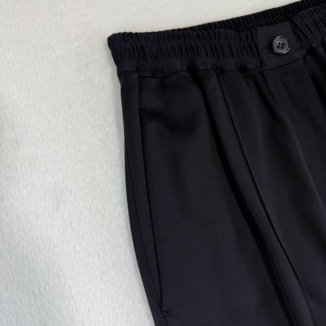 美品　コラム　サテン　マット　カーゴパンツ　黒　S　日本製　エストネーション