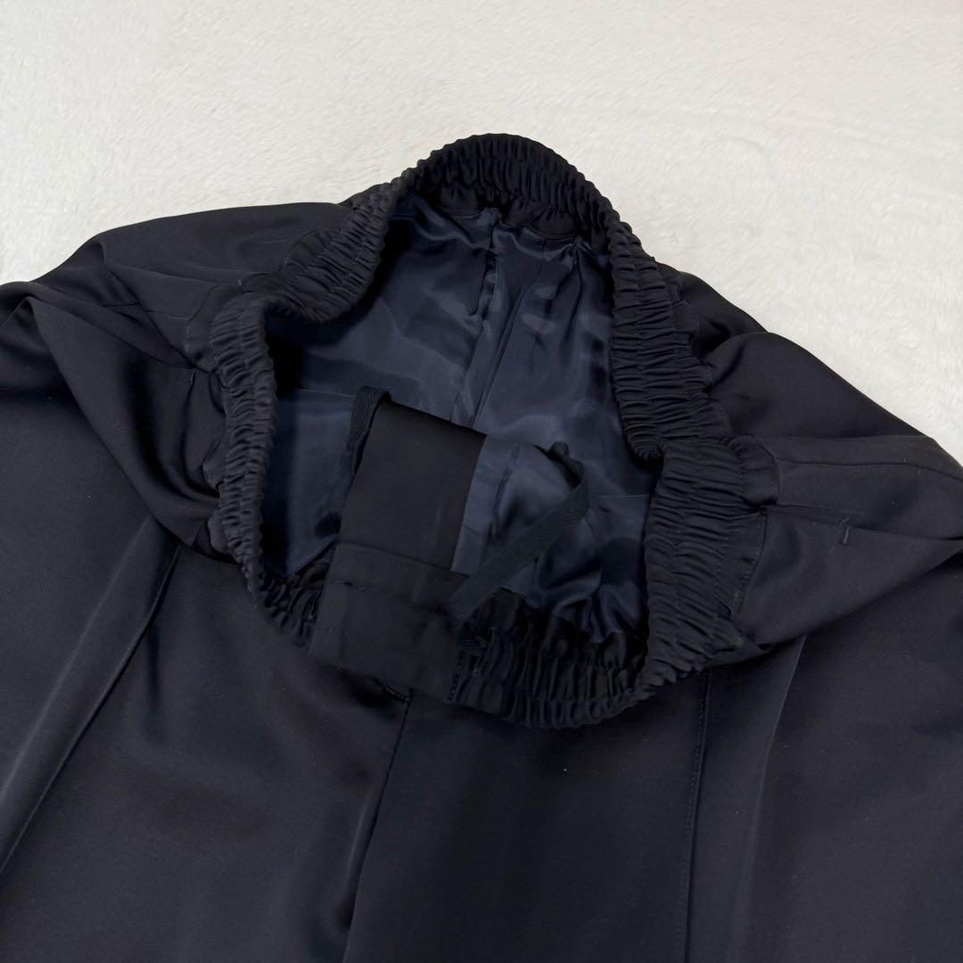 美品　コラム　サテン　マット　カーゴパンツ　黒　S　日本製　エストネーション