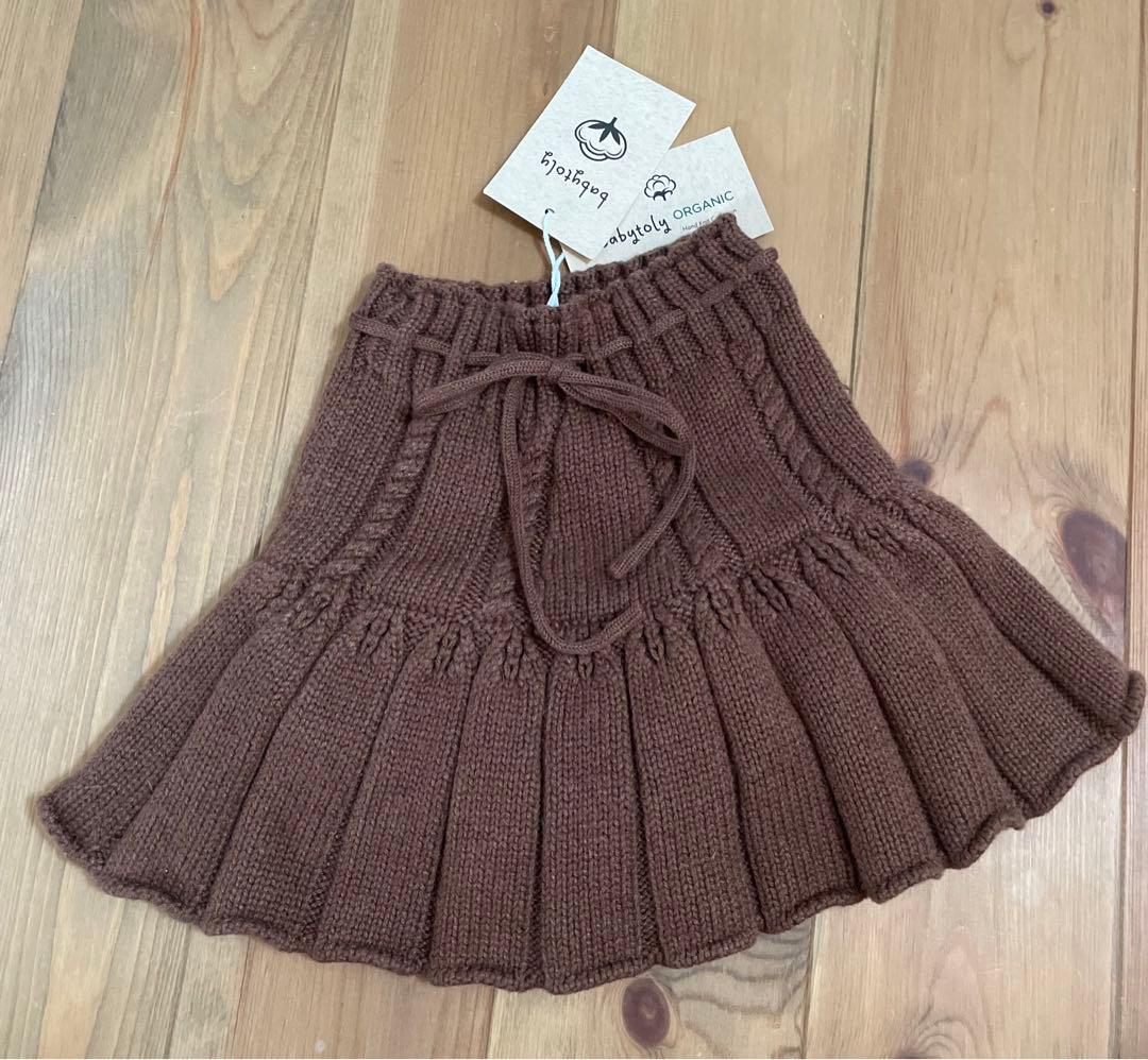 【新品】baby toly ivy skirt ニットスカート　スケポン風