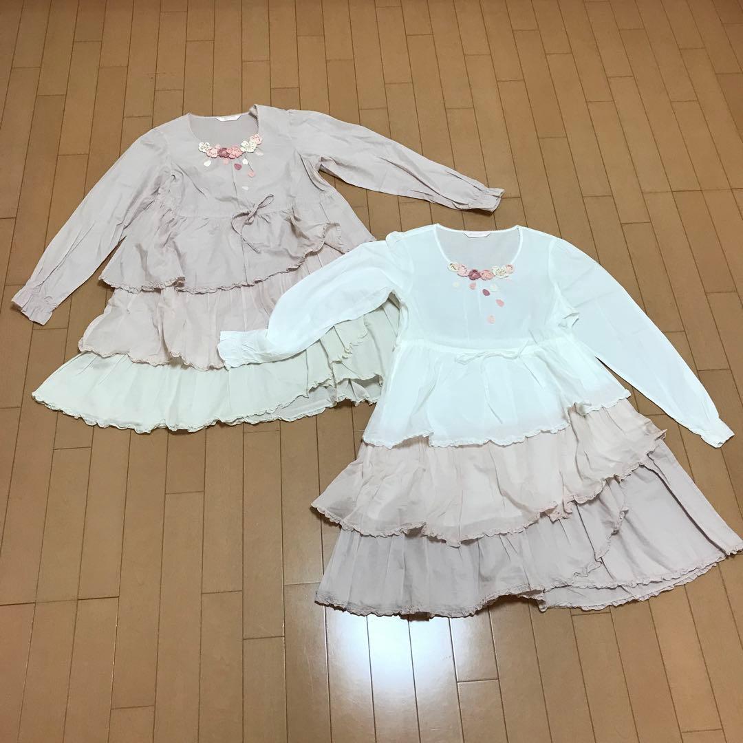 ピンクハウス　さくら刺繍モチーフ付き　チュニックワンピース　2点おまとめ