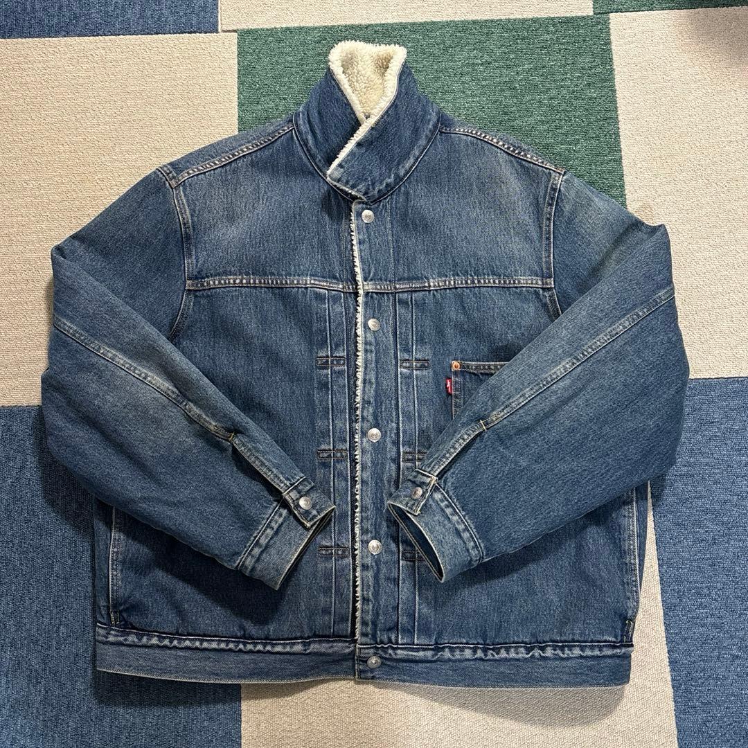 極美品XL Levi’s TYPEⅠ シェルパトラッカー デニムジャケット