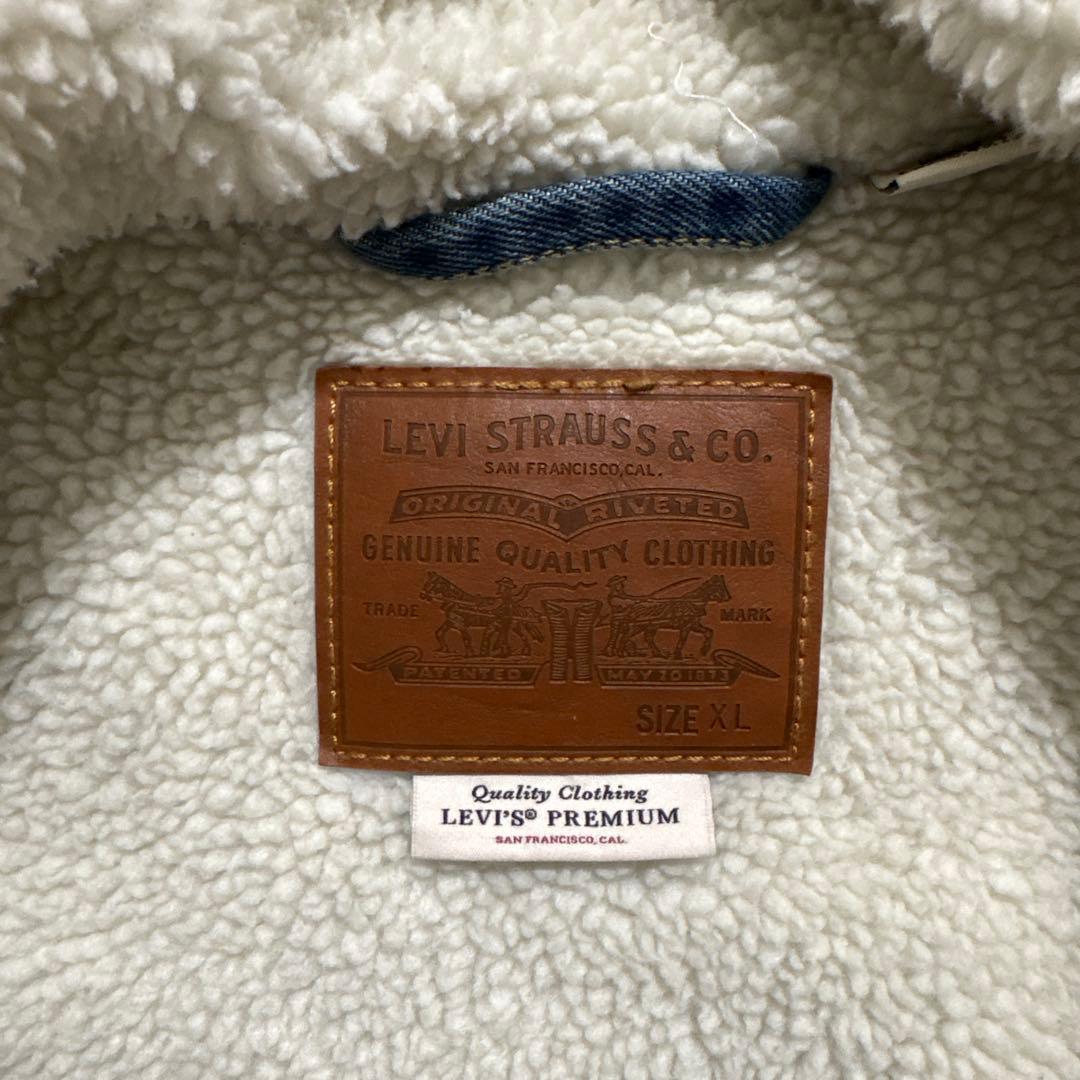 極美品XL Levi’s TYPEⅠ シェルパトラッカー デニムジャケット