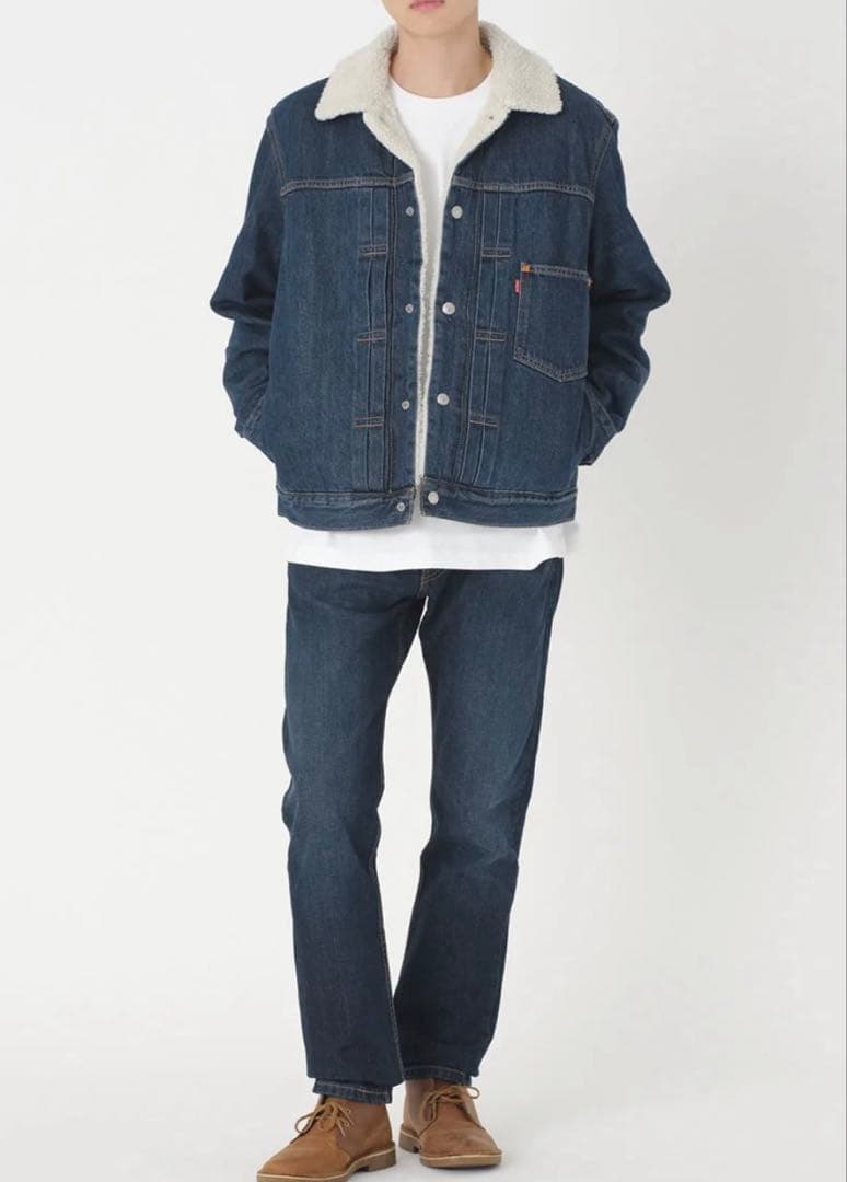 極美品XL Levi’s TYPEⅠ シェルパトラッカー デニムジャケット