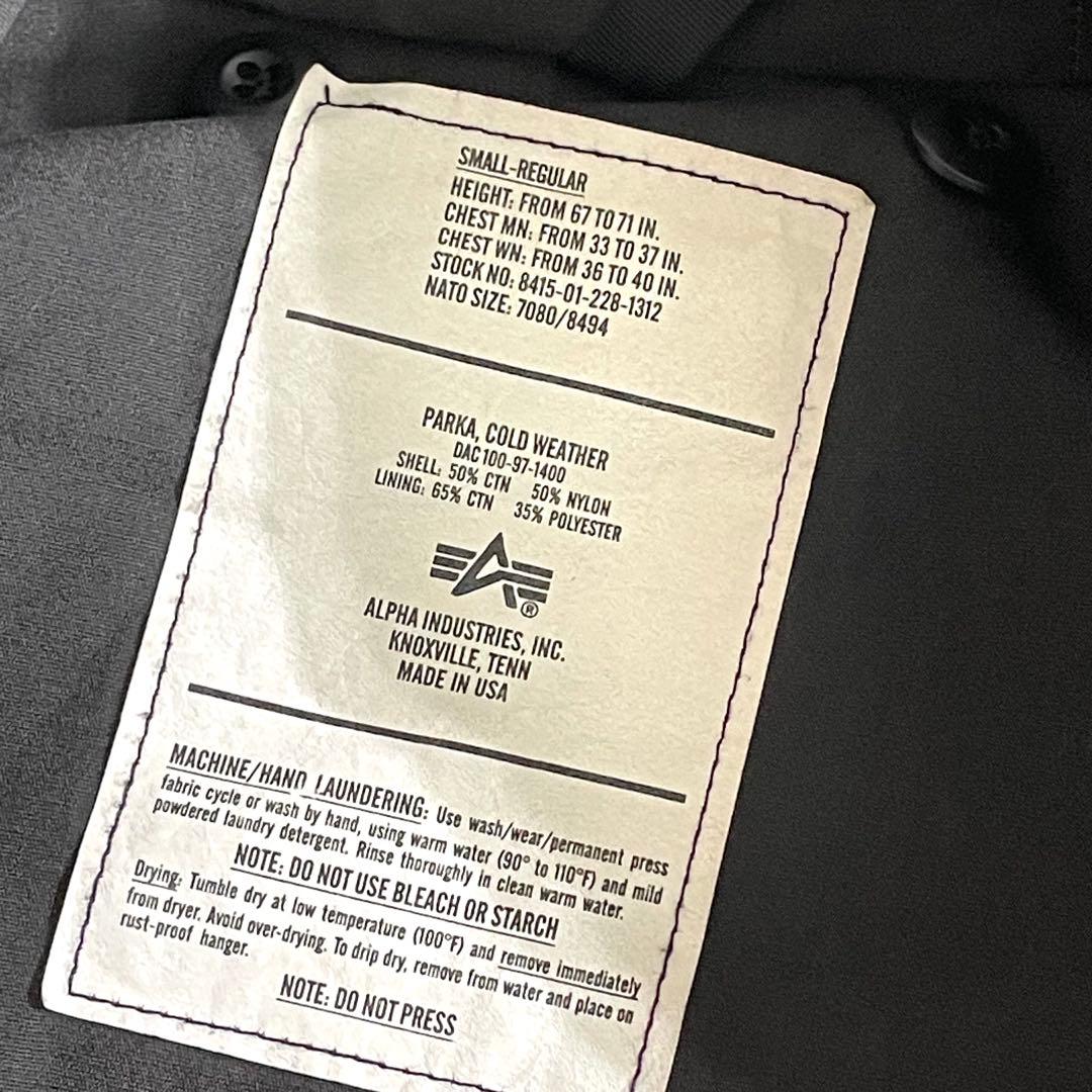 アルファインダストリーズ　USA製　M-65　フィッシュテール　パーカー