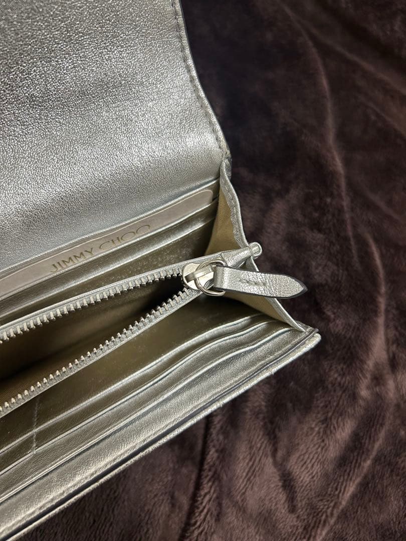JIMMY CHOO 長財布 MARTINA シルバー レディース