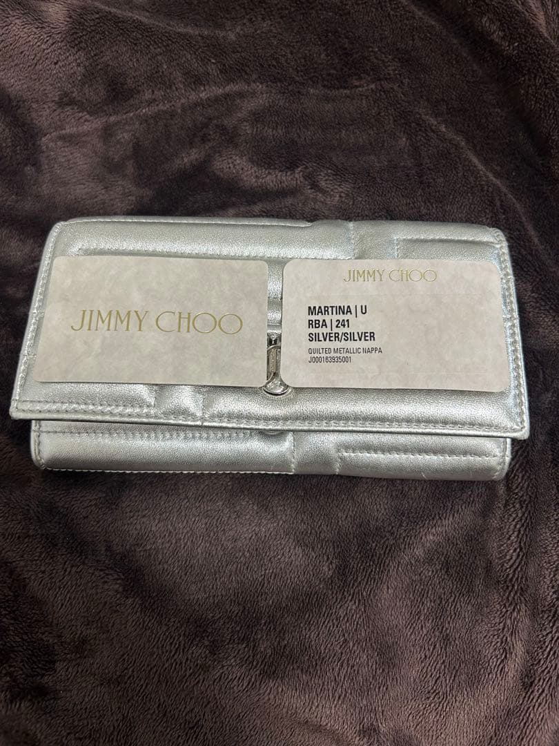 JIMMY CHOO 長財布 MARTINA シルバー レディース