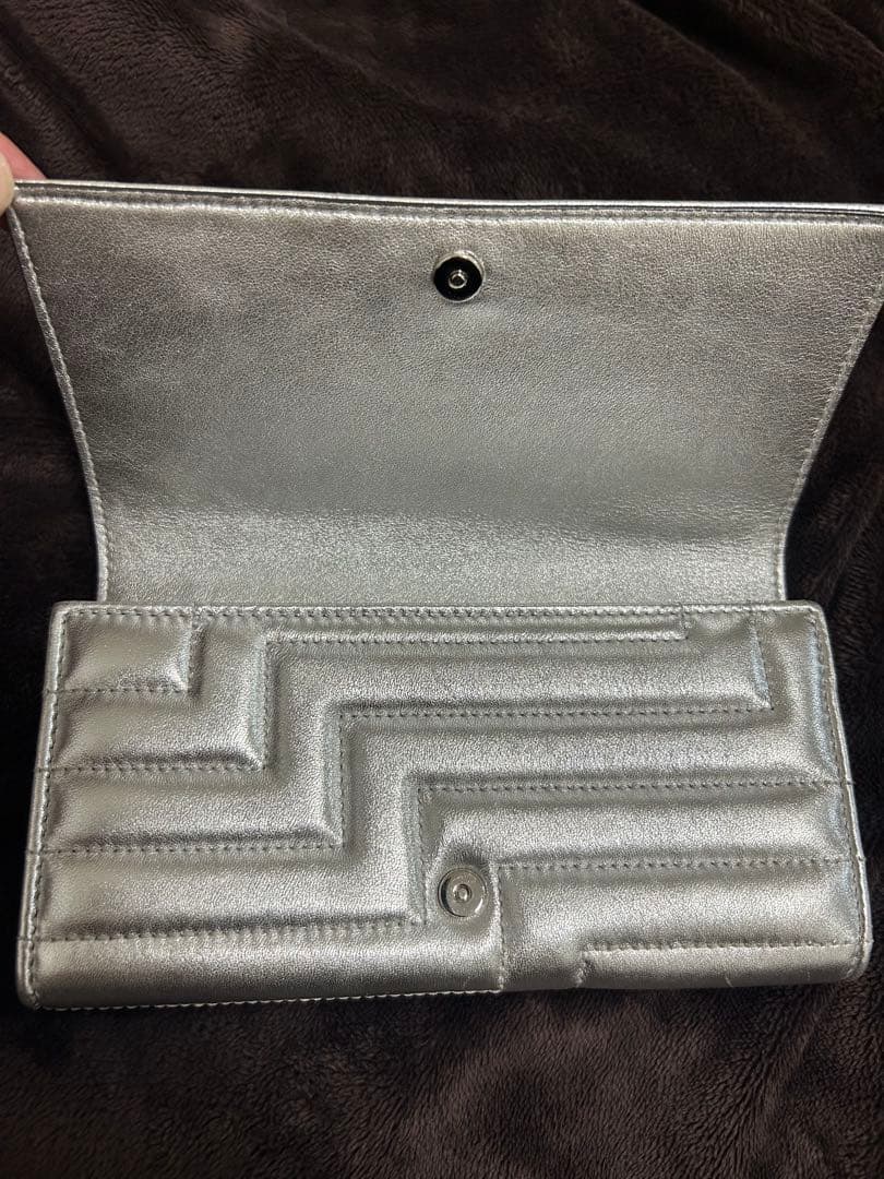 JIMMY CHOO 長財布 MARTINA シルバー レディース