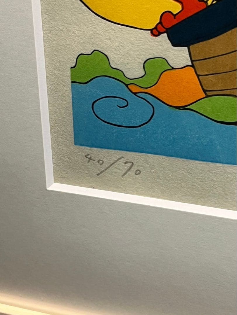 瀧下和之　「宝船図」 2022 年制作　限定70部　木版画