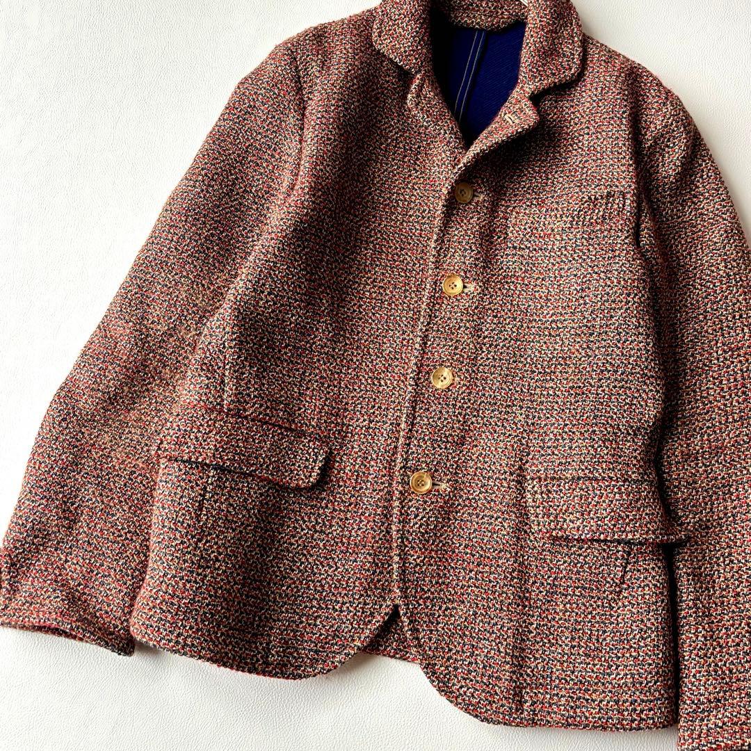 45R 色とりどりのミックスツイードジャケット　テーラードジャケット　サイズ1