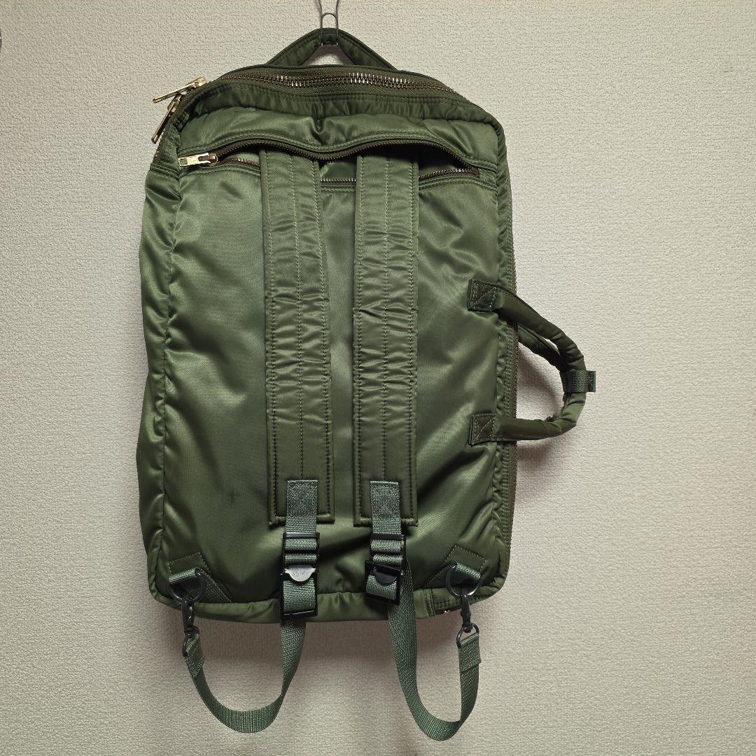 希少PORTER 3way 2層 ショルダー リュック セージグリーン　タンカー
