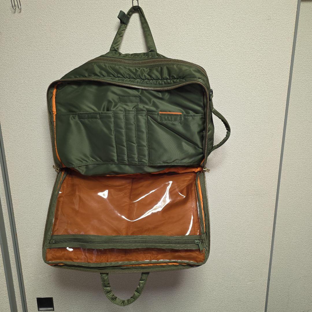 希少PORTER 3way 2層 ショルダー リュック セージグリーン　タンカー