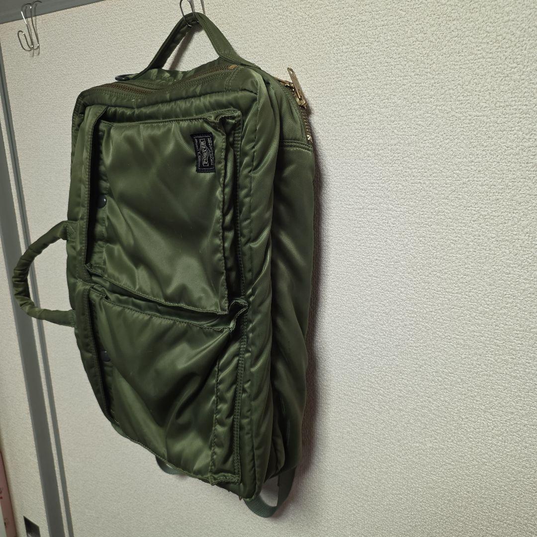 希少PORTER 3way 2層 ショルダー リュック セージグリーン　タンカー