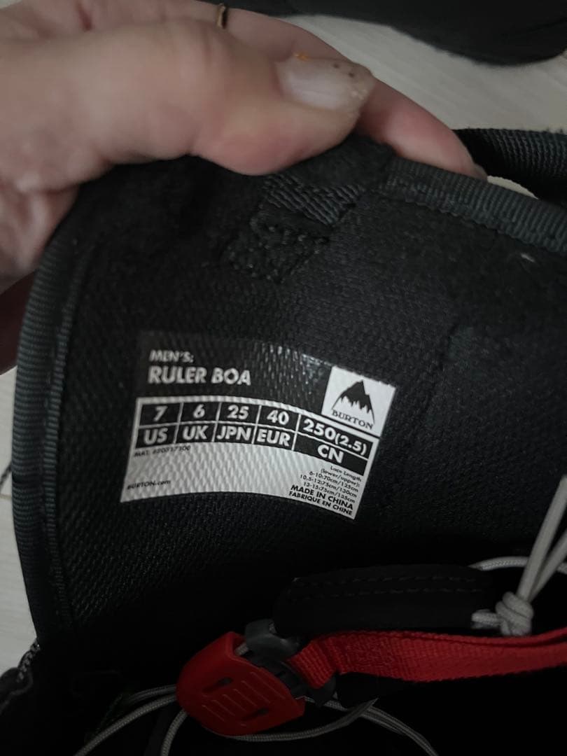 バートンRULER スノーボードブーツ ブラック　25㎝