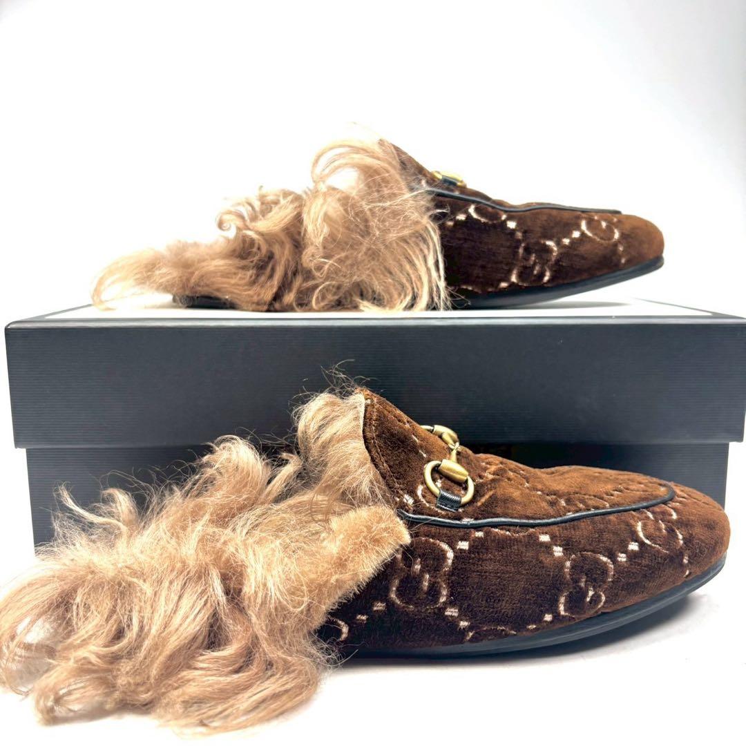 GUCCI グッチ　プリンスタウン　 ミュール　GG ホースビット　37
