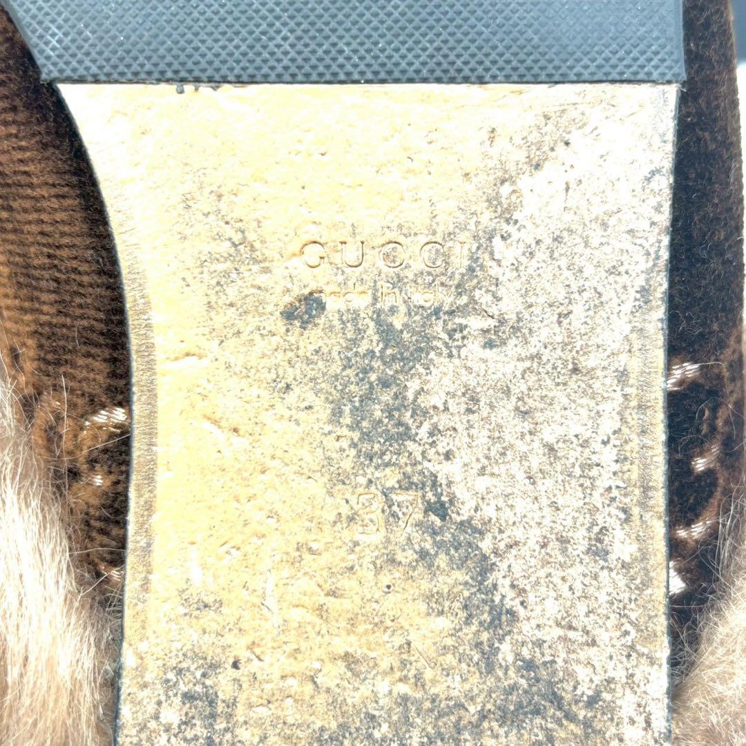 GUCCI グッチ　プリンスタウン　 ミュール　GG ホースビット　37