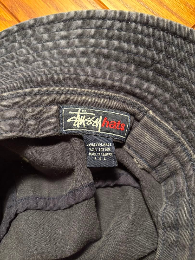 希少 old stussy バケットハット 紺タグ 90s 古着