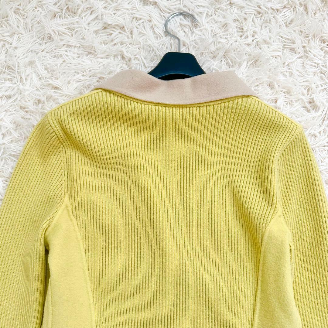 マックスマーラ クチートアマーノ ウールテーラードジャケット 黄色 L