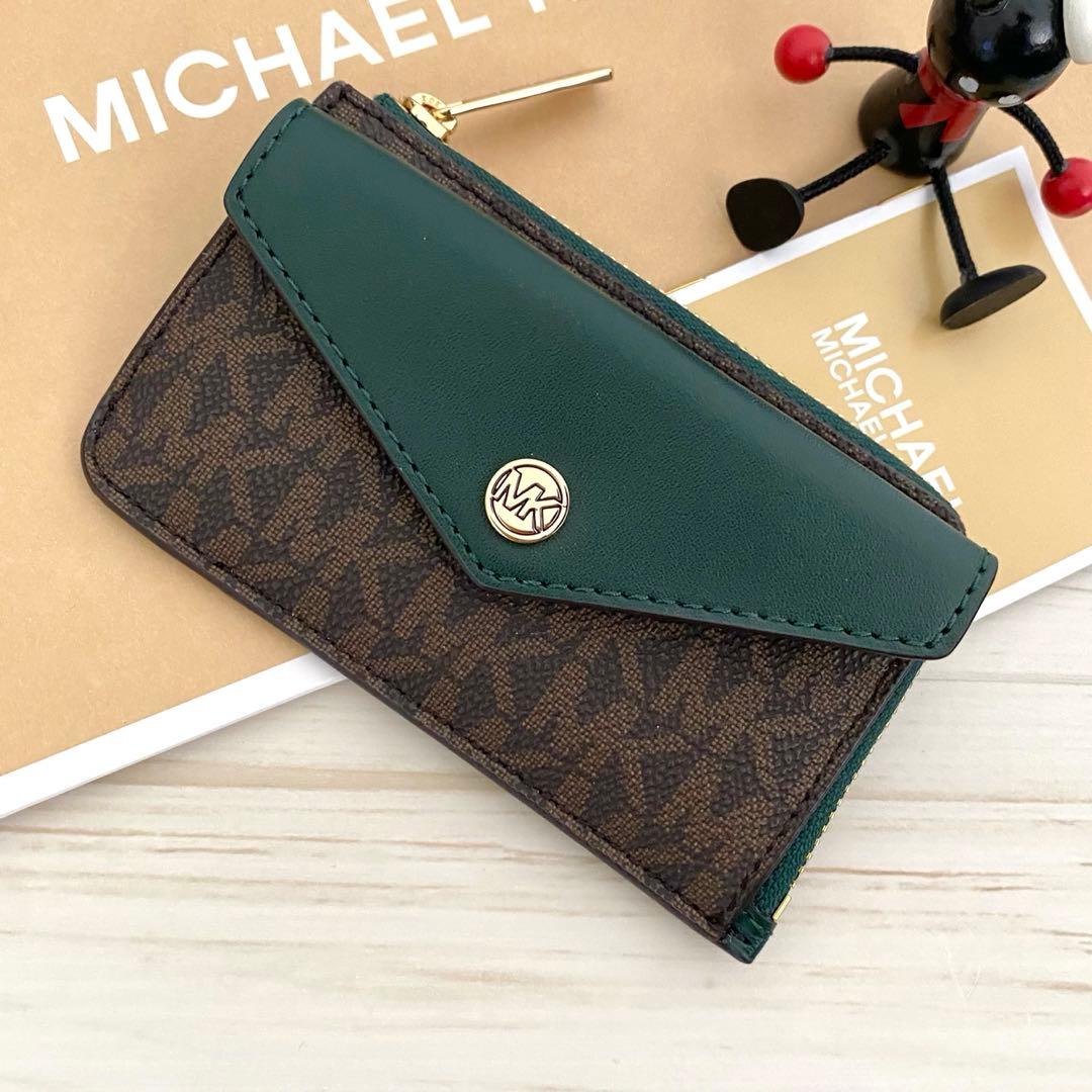 新品 MICHAEL KORS ケース　ダークグリーン　小銭入れ財布