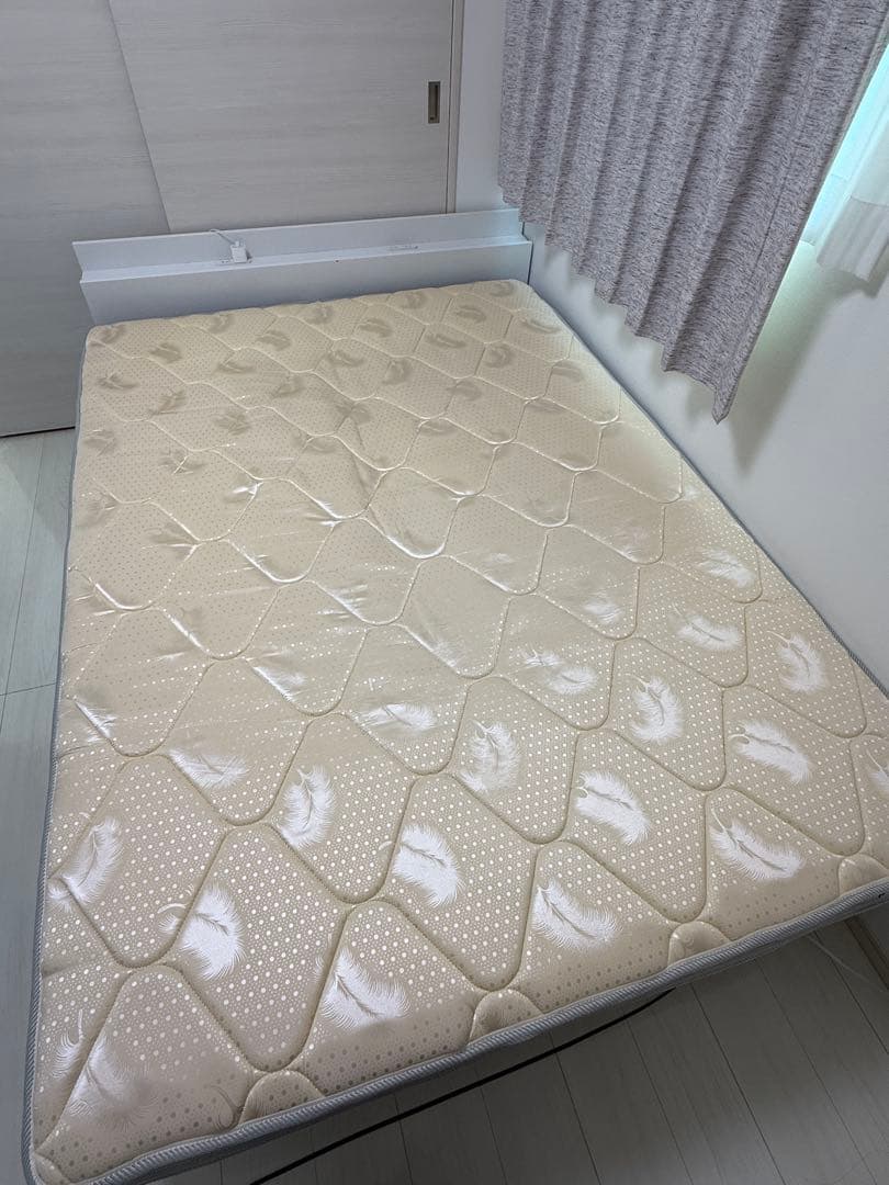 美品 ダブルサイズ ポケットコイルマットレス bed＆mattress 引取限定