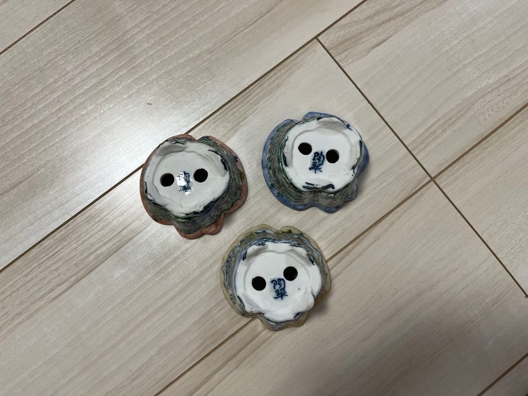 陶翠鉢　盆栽鉢　3点セット①