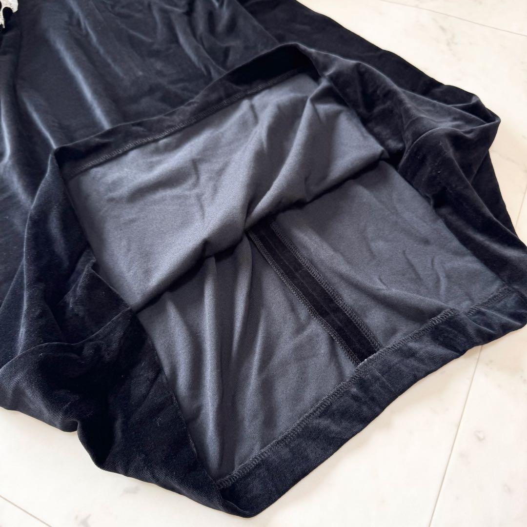 【新品】PINK HOUSE ピンクハウス ワンピース ベロア リボン レース