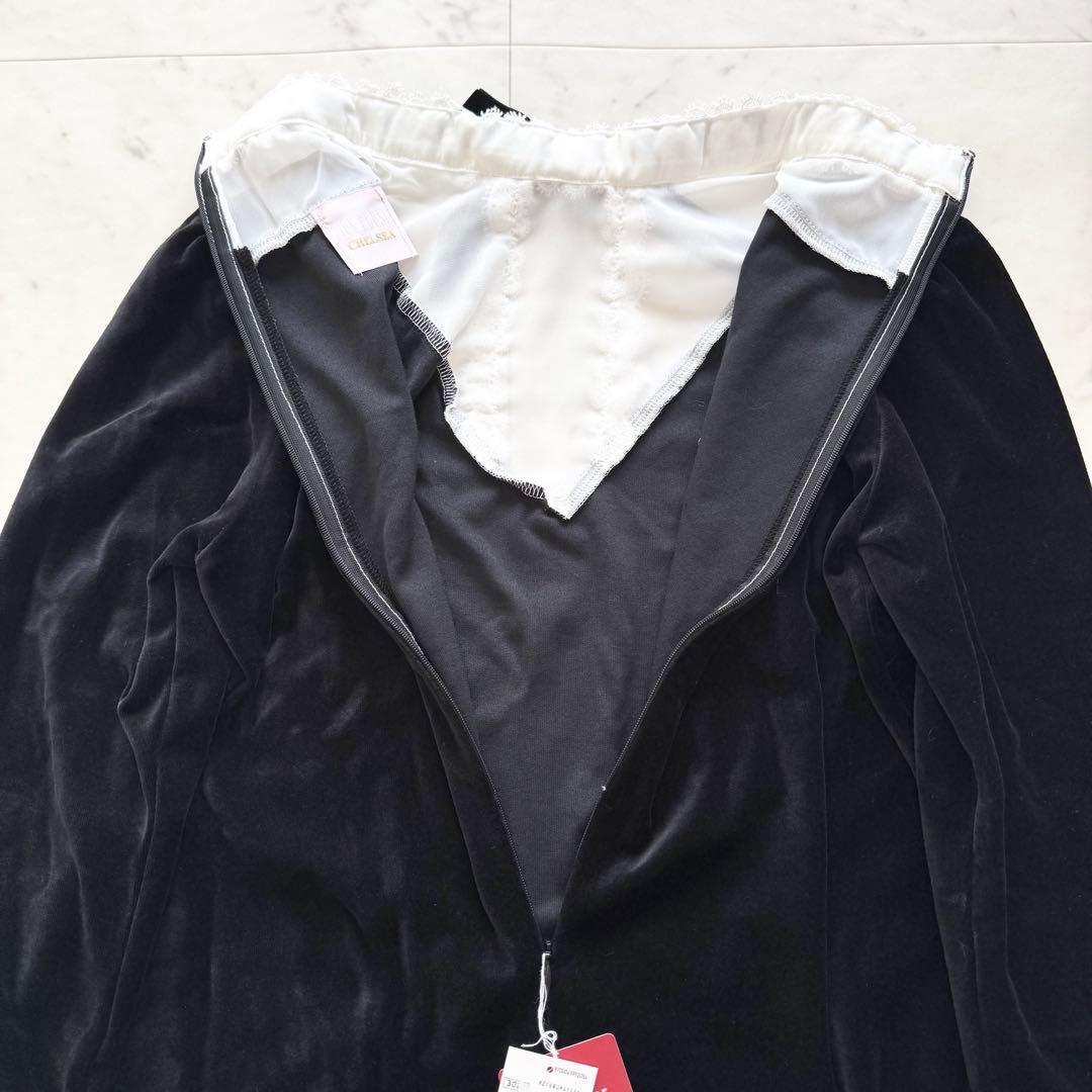 【新品】PINK HOUSE ピンクハウス ワンピース ベロア リボン レース