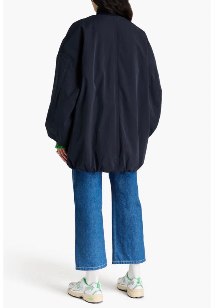 GANNI ネイビー　ボンバー　中綿　MA-1 ジャケット　ブルゾン　XXS