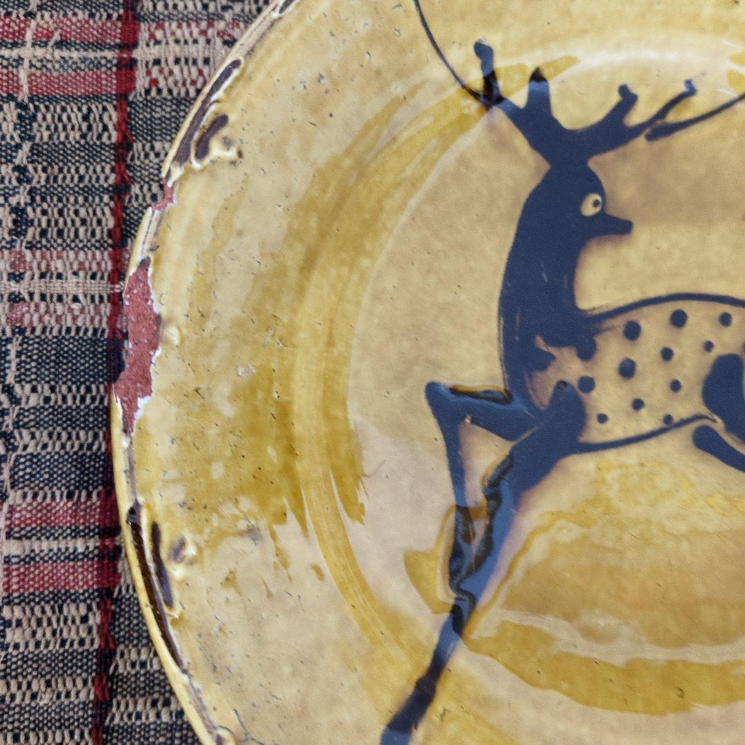 【金継ぎ用】　船木研児　鹿　飾り皿