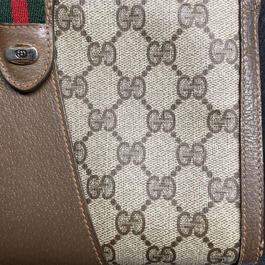 ヴィンテージ グッチ GGマーク シェリーライン クラッチバッグ