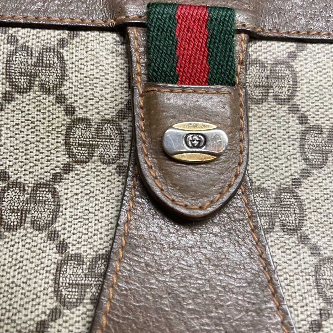ヴィンテージ グッチ GGマーク シェリーライン クラッチバッグ