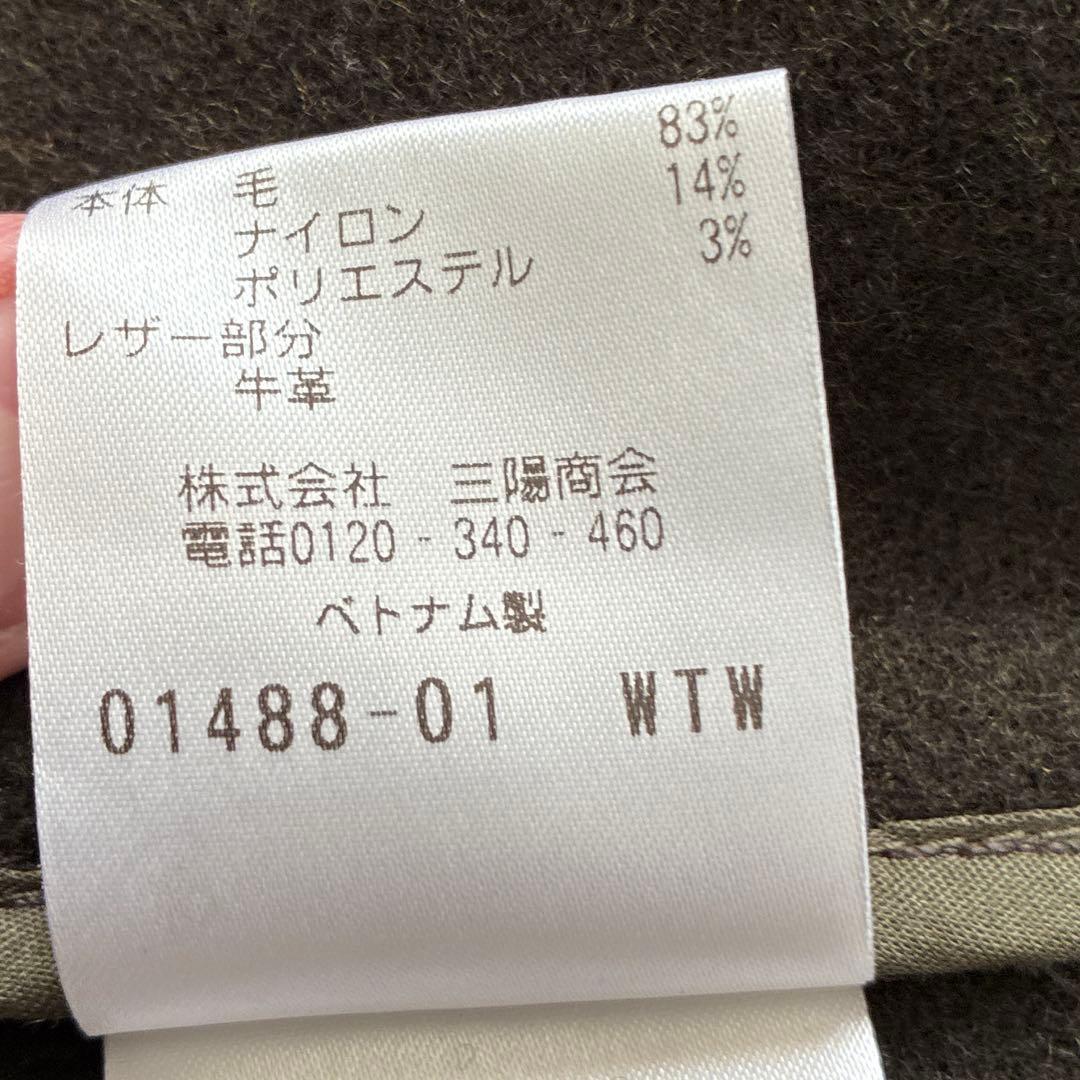 ダッフルコート フード付き　カーキ