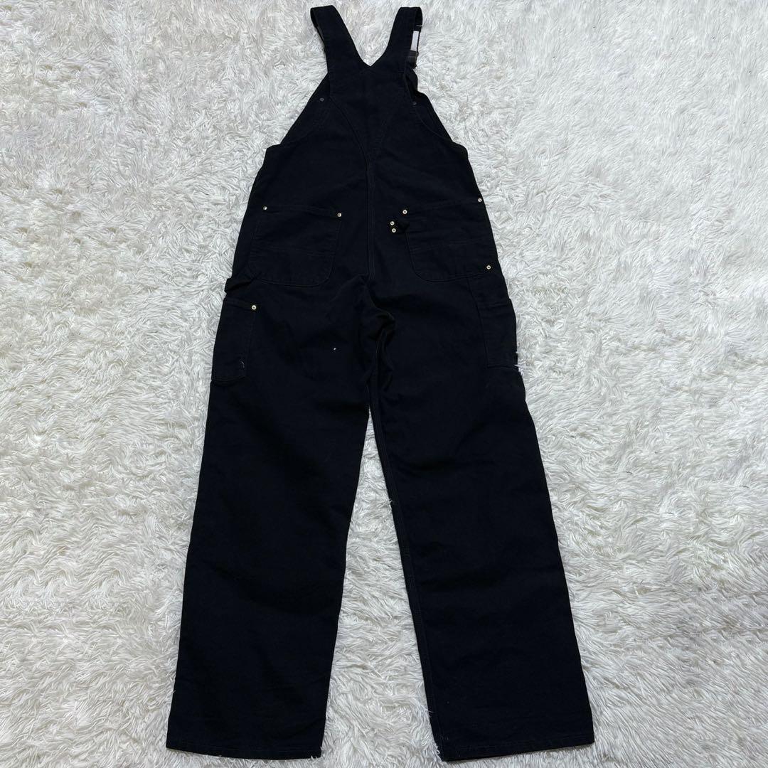 カーハート ダブルニー オーバーオール USA製 ダック地 ワークウェア 黒