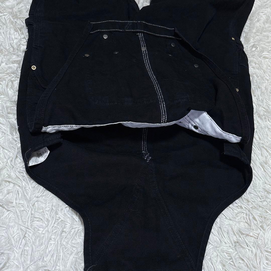 カーハート ダブルニー オーバーオール USA製 ダック地 ワークウェア 黒