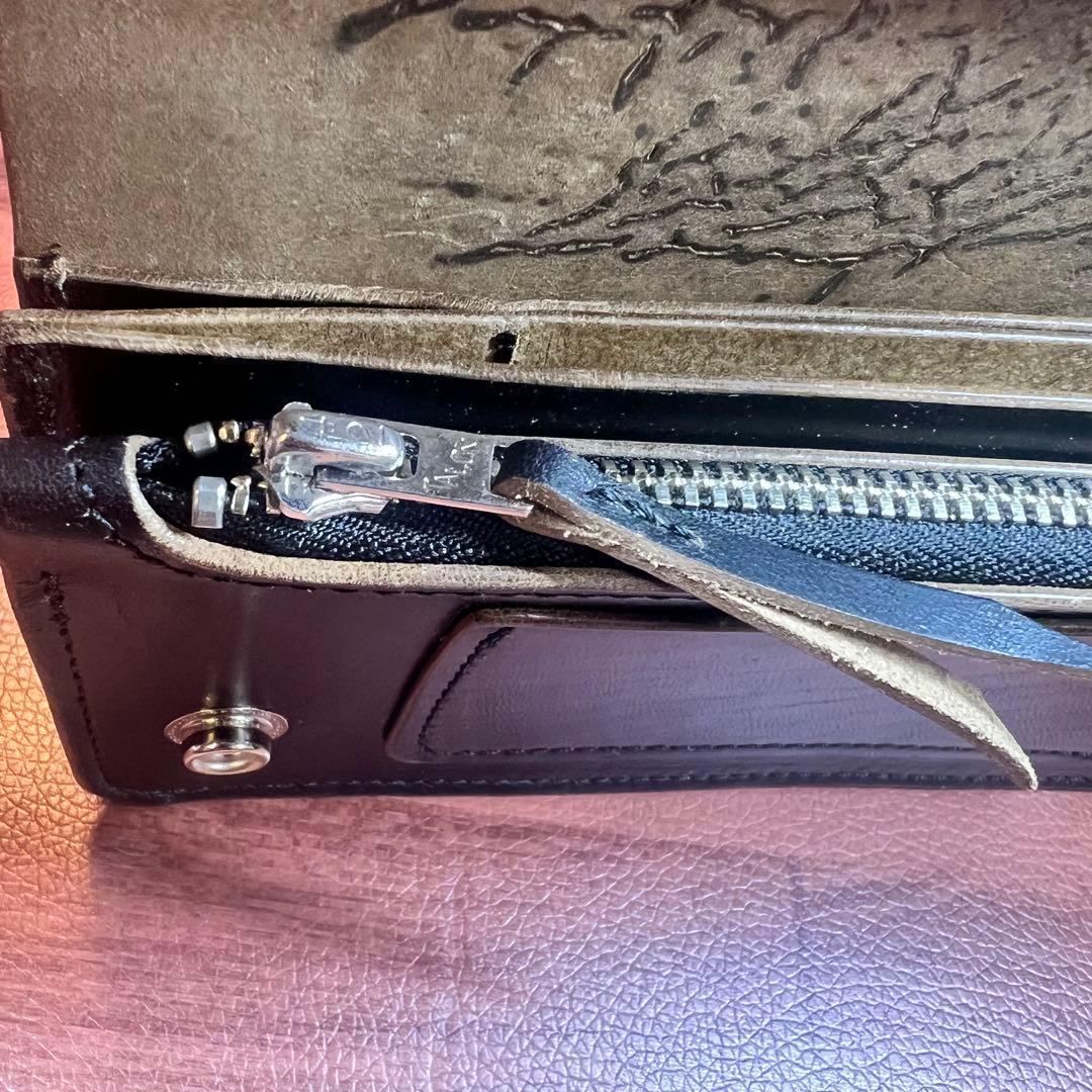 Feuer様オーダー品【トラッカーウォレット ロング】 3層 ホースバット