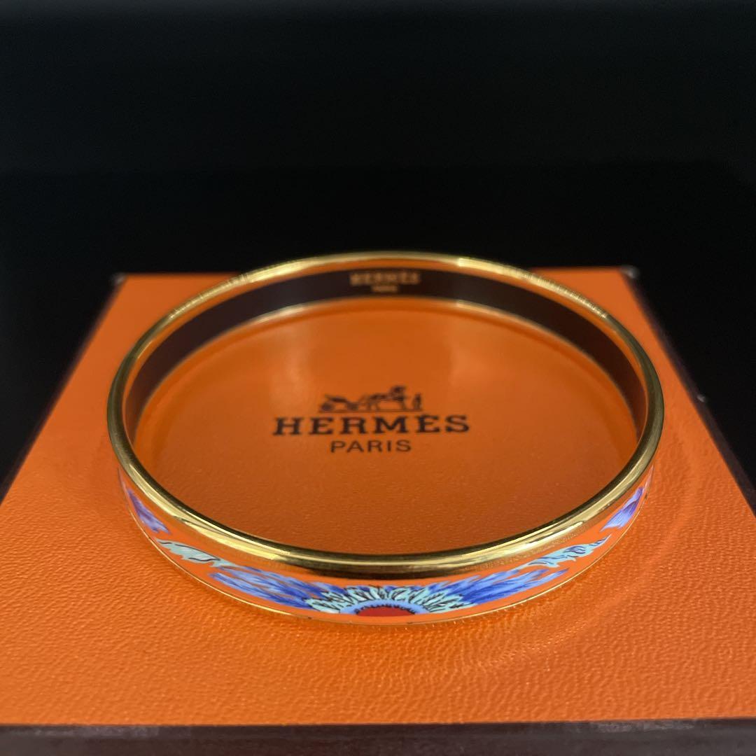 美品　正規品　エルメス エマイユ エナメルブレスレット バングル 七宝焼き